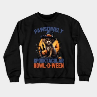 Pawsitively Spooktacular Howl-o-ween Dog Costume Crewneck Sweatshirt